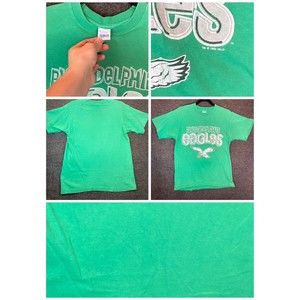 Vtg 90s Philadelphia Eagles Logo T Shirt Salem Sportswear Single Stitch 19x25
